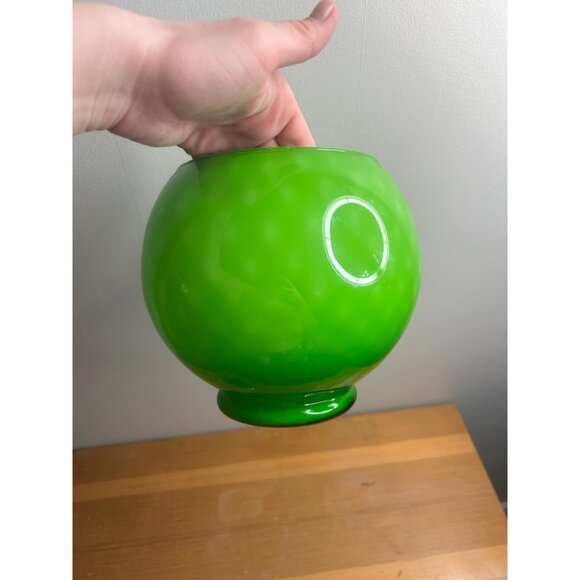 Empoli Large Vintage green Apothecary Jar Italian Art Glass Midcentury - Picture 2 of 9